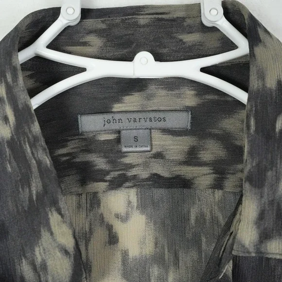 John Varvatos Shirt Mens Small Sheer Abstract Floral Lightweight Modal - Picture 3 of 9